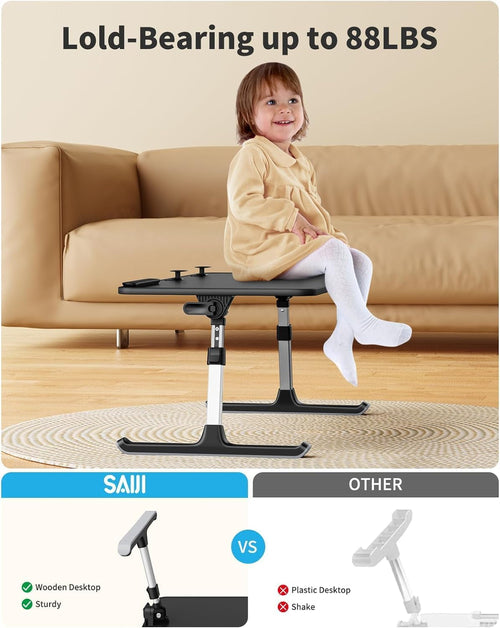 Laptop Desk for Bed,  Height & Angle Adjustable Laptop Stand for Bed,