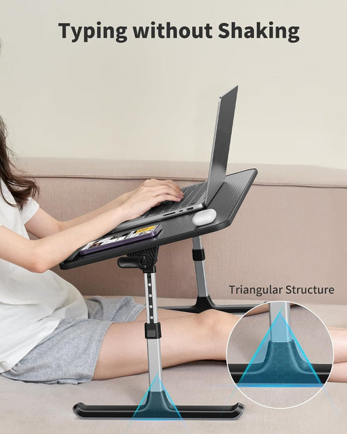 Laptop Desk for Bed,  Height & Angle Adjustable Laptop Stand for Bed,