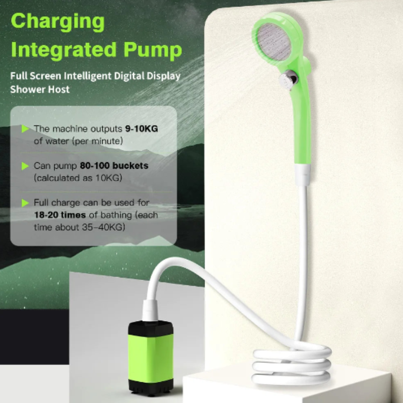 NNEOBA Portable Camping Shower Kit with Digital Display-3